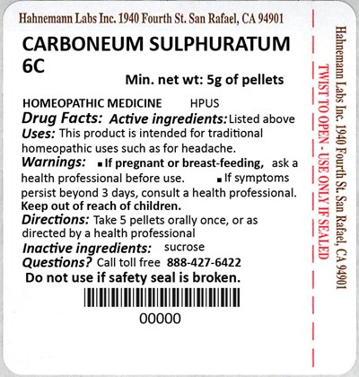 Carboneum Sulphuratum 6C 5g - Carboneum Sulphuratum 6C 5g